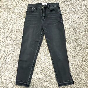High waisted crop jeans